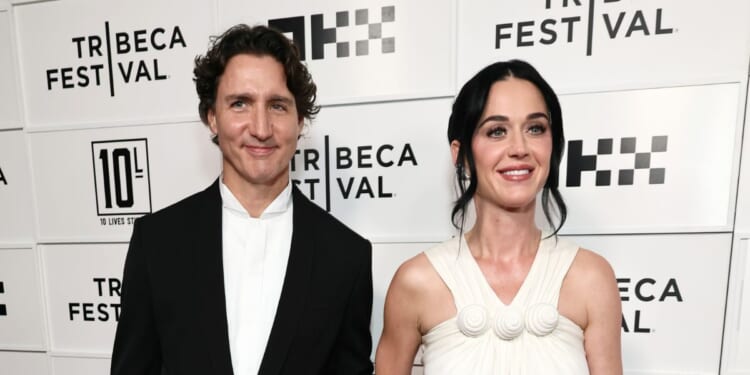 Justin Trudeau and Katy Perry attend "Katy Perry: The Lifetimes Tour" Premiere during the 2026 Tribeca Festival at BMCC Theater on June 8, 2026, in New York City.