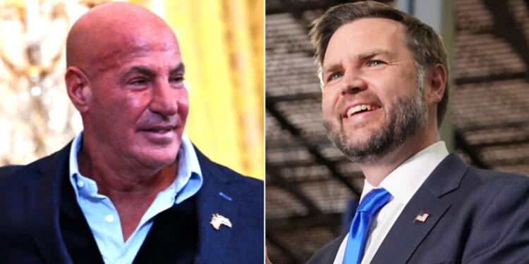 Radio host Sid Rosenberg, left, had a cordial meeting Thursday with Vice President J.D. Vance, right.