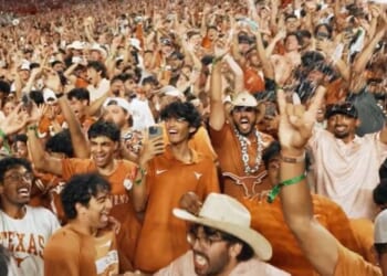 A largely Indian portion of the crowd at a University of Texas football game in Austin, Texas, reported by Josh Howerton on Sept. 15, 2026, recently caused controversy.