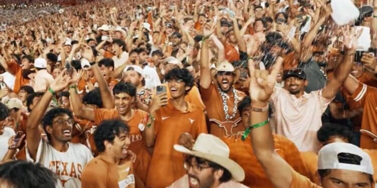 A largely Indian portion of the crowd at a University of Texas football game in Austin, Texas, reported by Josh Howerton on Sept. 15, 2026, recently caused controversy.