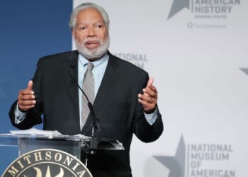 Secretary of the Smithsonian Institution Lonnie Bunch speaks during a February event at the Smithsonian National Museum of American History in Washington, D.C.