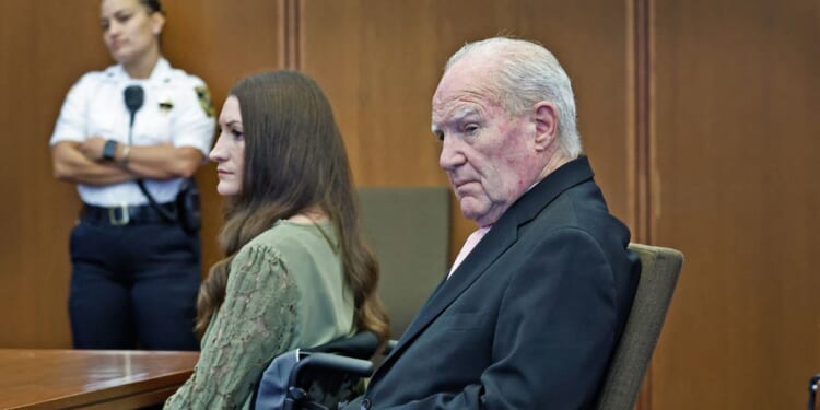 Kevin Reddington, defense attorney for Lindsay Clancy, and Lindsay Clancy look on as Judge William Sullivan instructs the jury to continue deliberating, during Lindsay Clancy's murder trial at the Plymouth County Superior Court in Plymouth, Massachusetts, on Sept. 4, 2026.