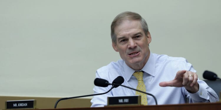 Rep. Jim Jordan speaks during a hearing before the Subcommittee on Immigration Integrity, Security, and Enforcement of the House Judiciary Committee at Rayburn House Office Building on Capitol Hill on Sept. 1, 2026, in Washington, D.C.