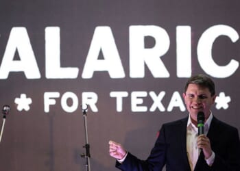 Democratic candidate for U.S. Senate James Talarico of Texas speaks during an Aug. 22 campaign rally.