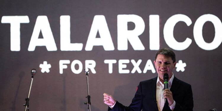 Democratic candidate for U.S. Senate James Talarico of Texas speaks during an Aug. 22 campaign rally.