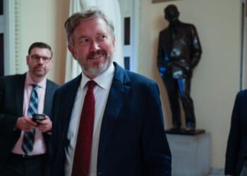 Rep. Thomas Massie heads to the House chamber for a vote at the U.S. Capitol on Sept. 1, 2026, in Washington, D.C.