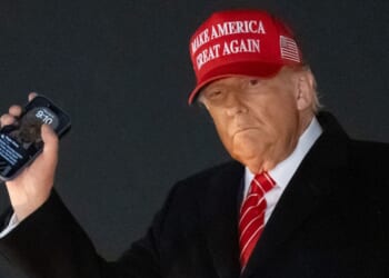 President Donald Trump, seen in a 2025 photo, sent a rapid-fire string of social media posts Monday.