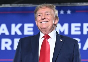 President Donald Trump arrives to speak at a campaign rally in Myrtle Beach, South Carolina, on Aug. 21, 2026.