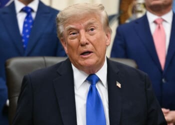 President Donald Trump speaks during a meeting with travel industry executives in the Oval Office of the White House in Washington, D.C., on Sept. 2, 2026.