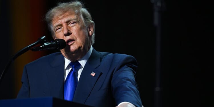 President Trump speaks at the Republican National Committee midterm convention in Dallas, Texas on September 9, 2026.