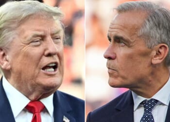 President Donald Trump has launched a new salvo in the trade war with Canada, led by Prime Minister Mark Carney.