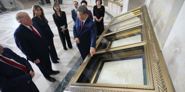 Trump caps Xi visit with a trip to the National Archives to showcase America's young democracy