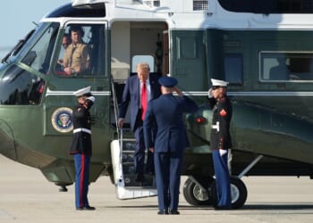 Trump inaugurates new White House helipad, but networks skip coverage during First Amendment fight