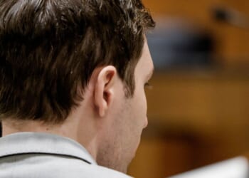Tyler Robinson, who is accused in the fatal shooting of Charlie Kirk, listens during a preliminary hearing at the Fourth District Courthouse on July 9, 2026, in Provo, Utah.